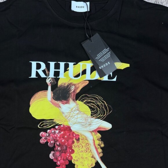 NWT RHUDE A Perfect Day Black Tee Mens Size Large - Picture 2 of 4
